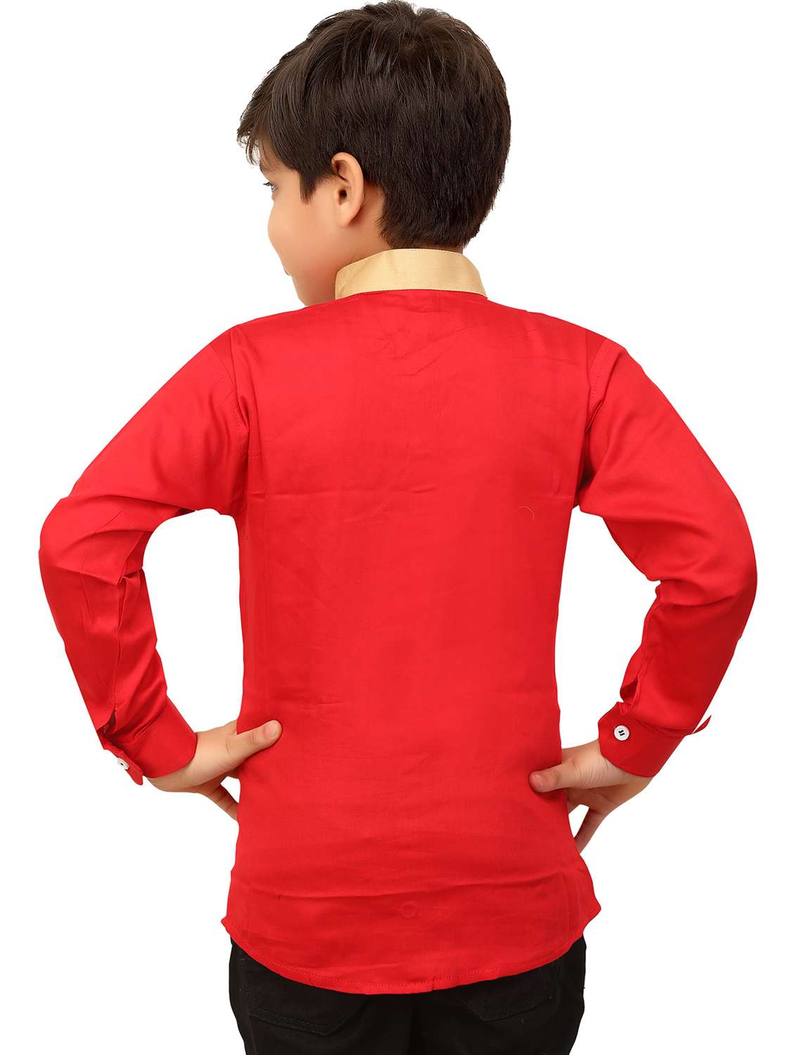 red cotton blend shirt - 20977719 -  Standard Image - 3