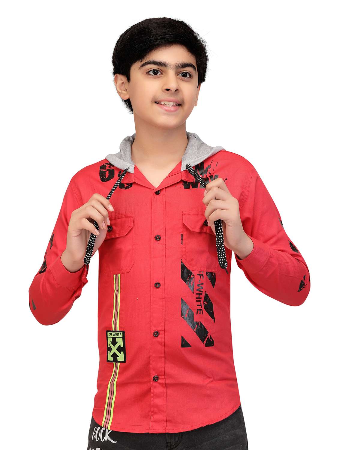 boys long sleeved placement printed shirt