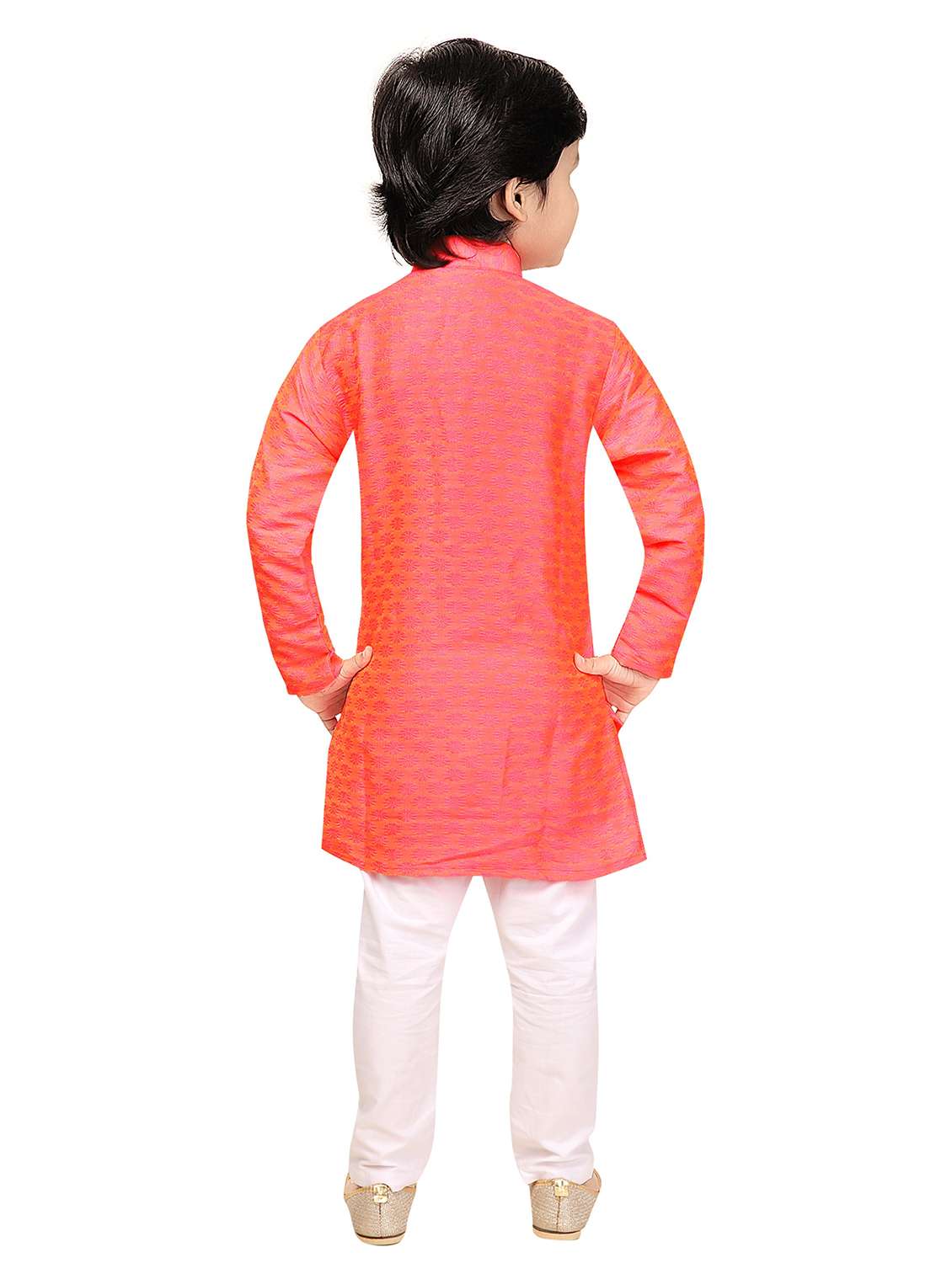 boys solid kurta & pyjama set - 20977831 -  Standard Image - 3