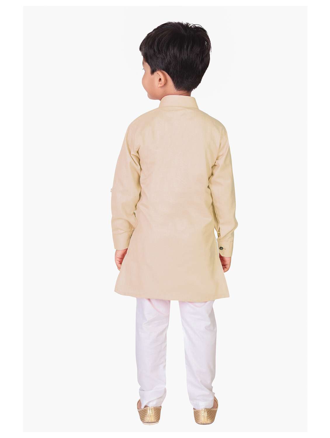 boys printed asymmetric kurta & pyjama set - 20977877 -  Standard Image - 3