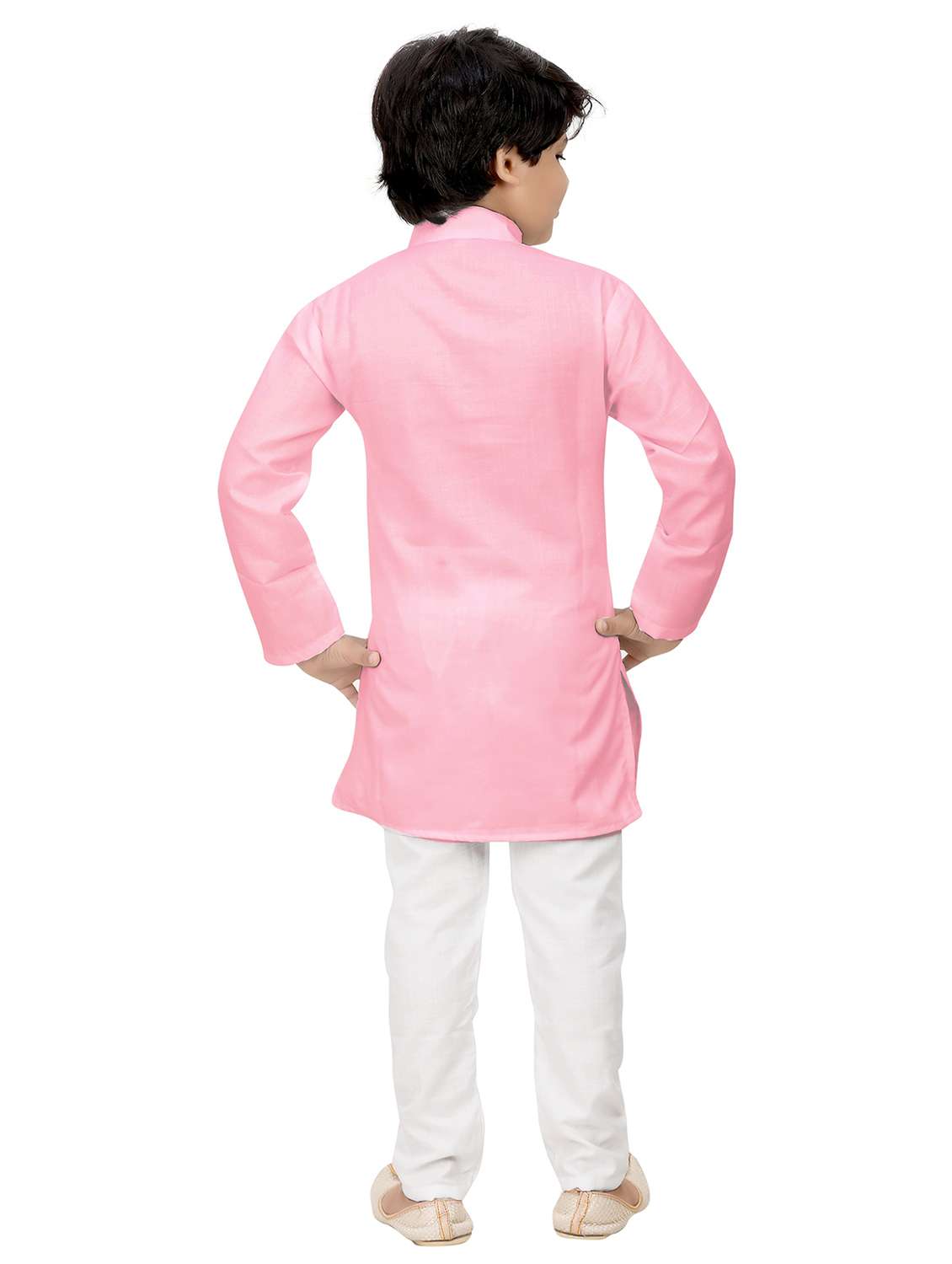 boys solid kurta & pyjama set - 20977943 -  Standard Image - 3