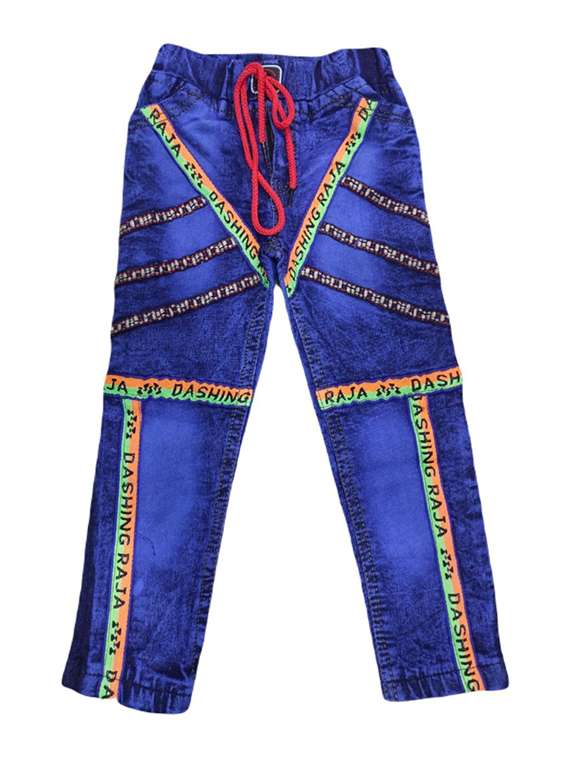 boys mid rise patch work jogger 