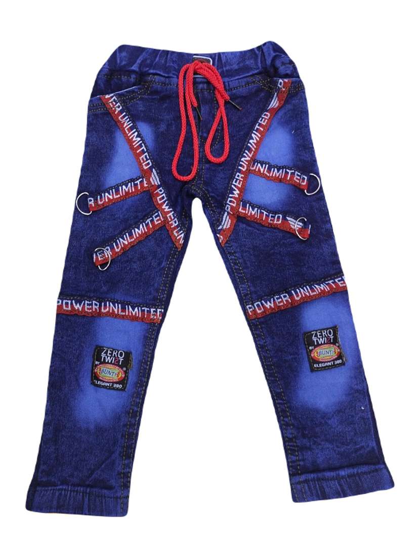 boys mid rise patch work jeans 