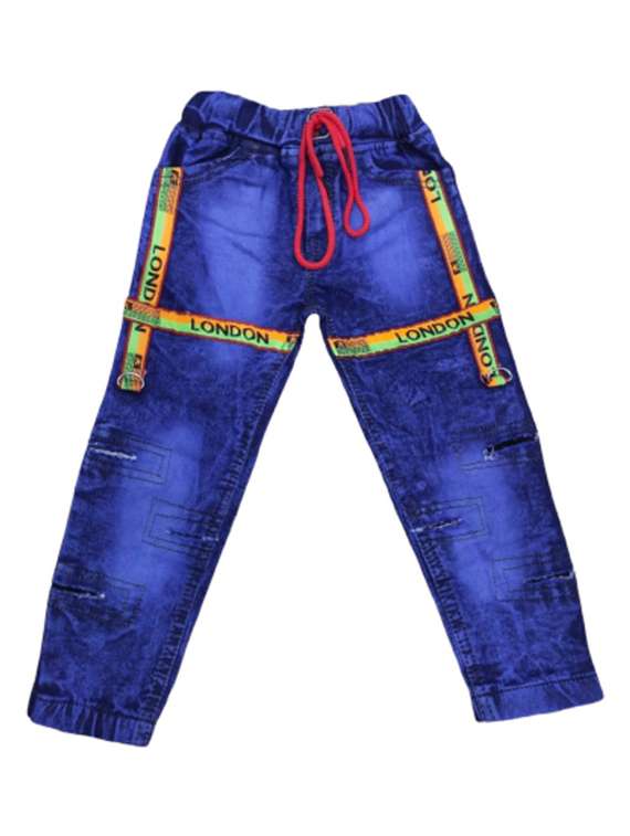 boys mid rise patch work jogger jeans
