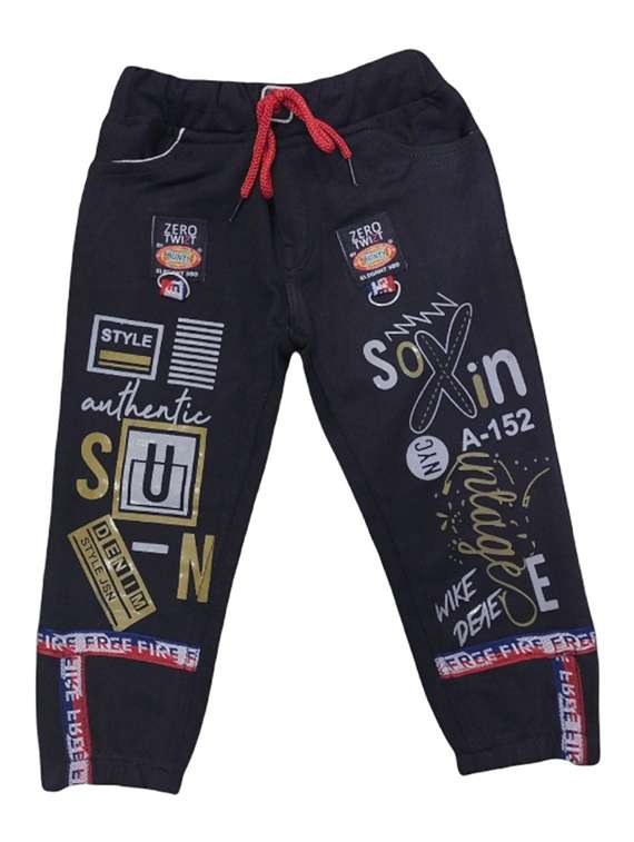 boys mid rise printed jogger jeans