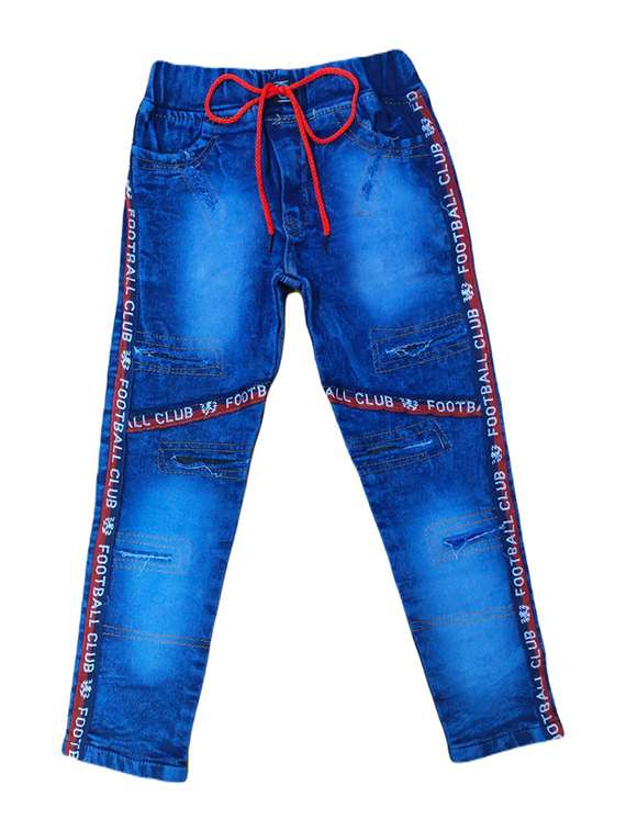 boys mid rise patch work jeans