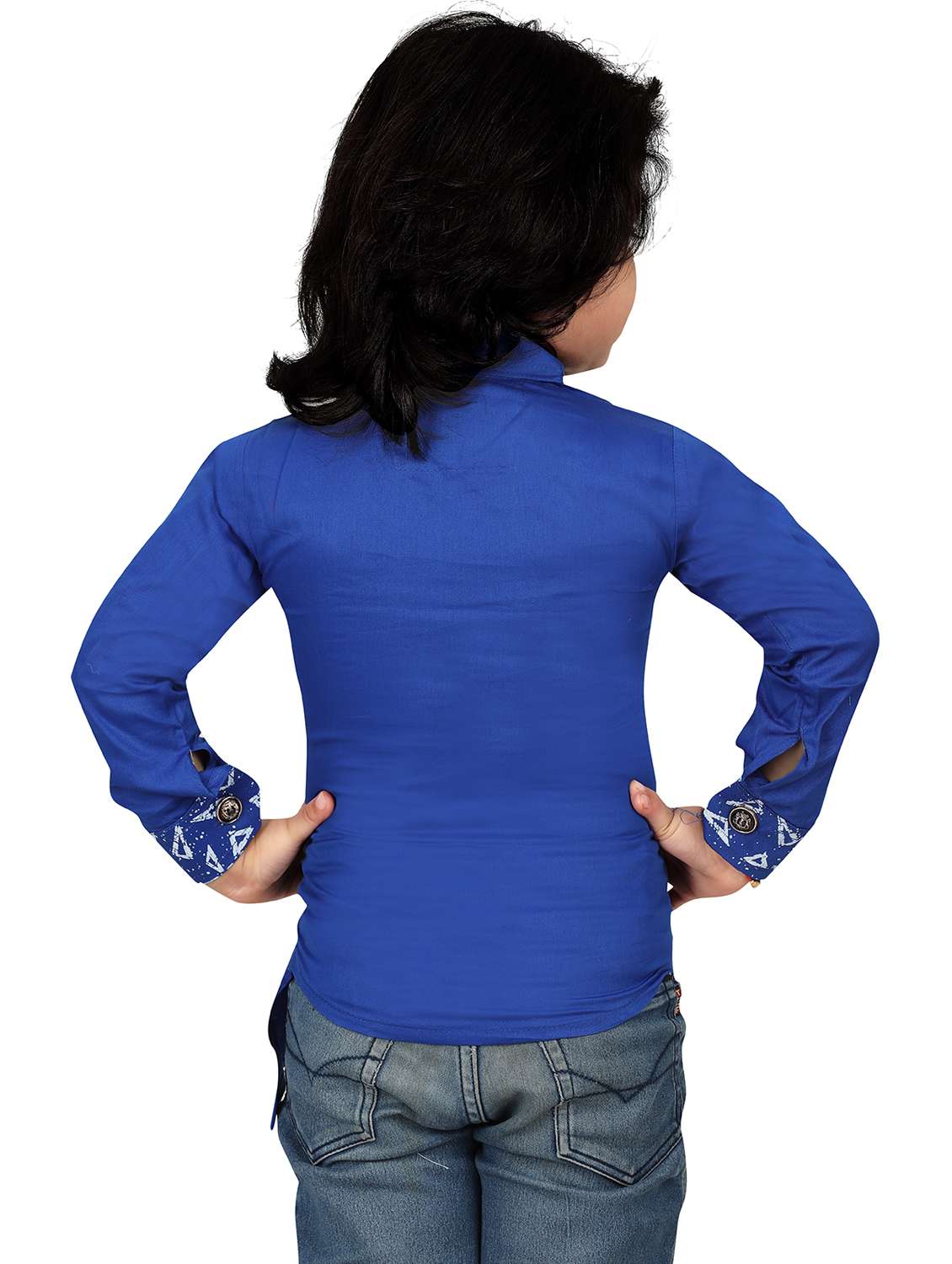 boys placement printed asymmetric kurta  - 20978320 -  Standard Image - 3