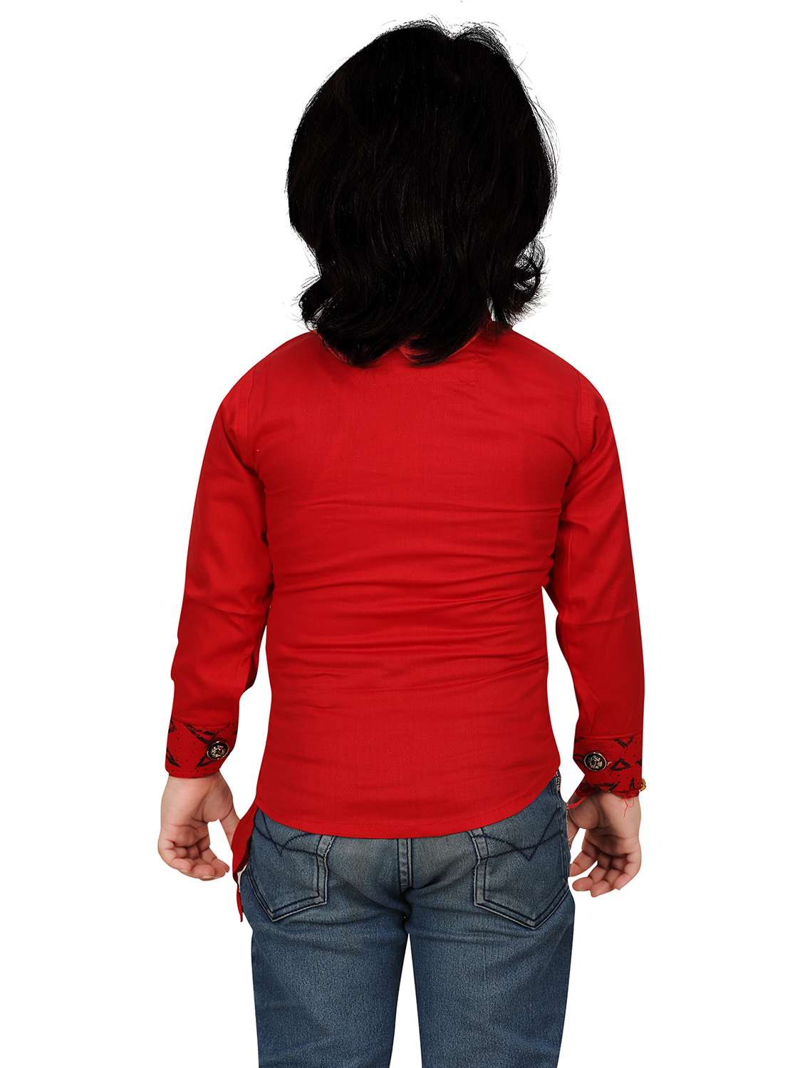 boys placement printed asymmetric kurta  - 20978321 -  Standard Image - 3