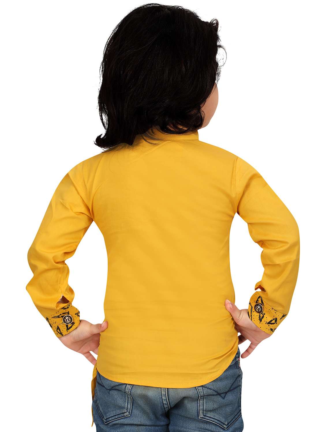 boys placement printed asymmetric kurta  - 20978326 -  Standard Image - 3