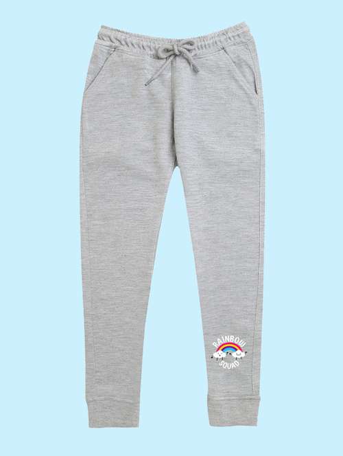 grey placement print detailed jogger - 20978683 - Standard Image - 0