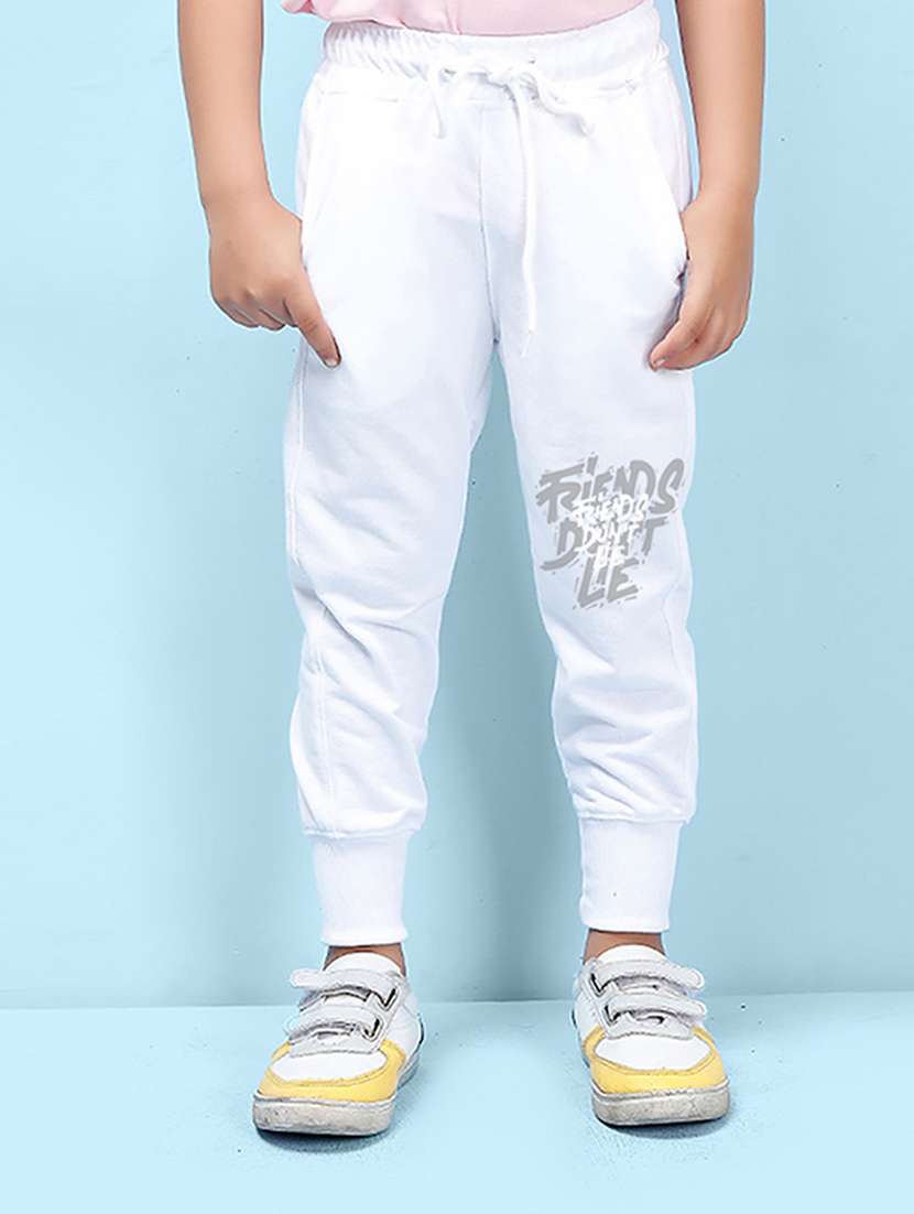 white placement print detailed jogger - 20978691 - Zoom Image - 0
