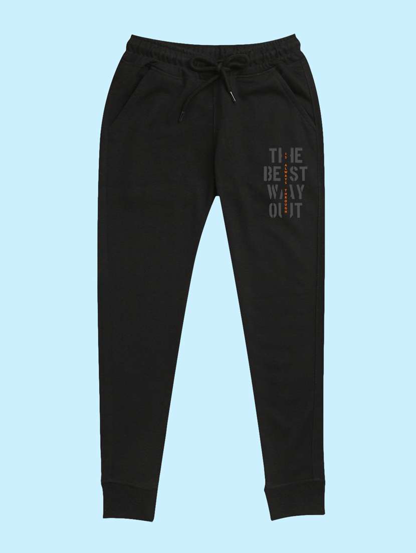black placement print detailed jogger - 20978706 - Zoom Image - 0