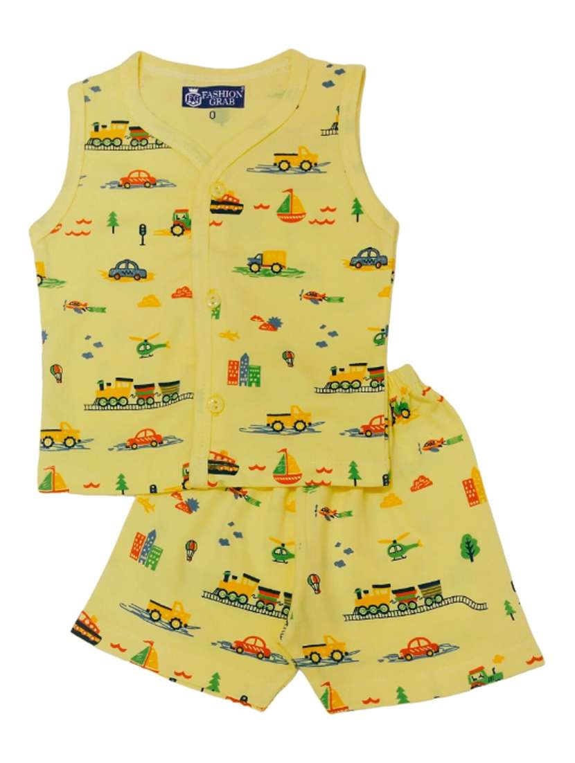 kids printed shirt & shorts set