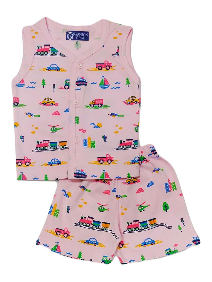 kids printed shirt & shorts set