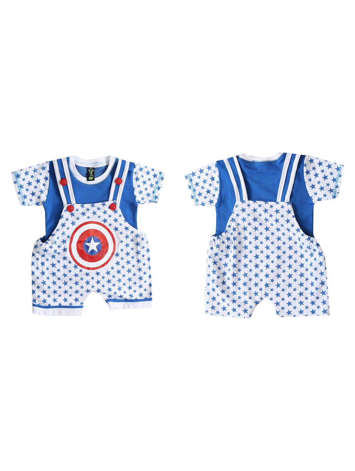 kids printed t-shirt & dungree set - 20979106 - Zoom Image - 0