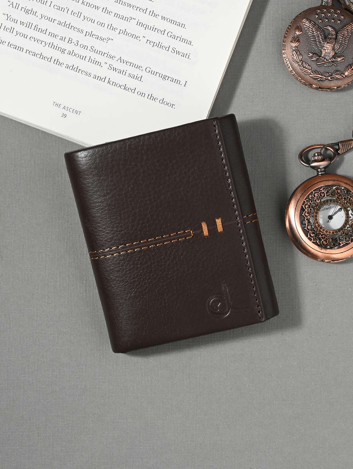 brown leather wallet - 20980383 -  Zoom Image - 0