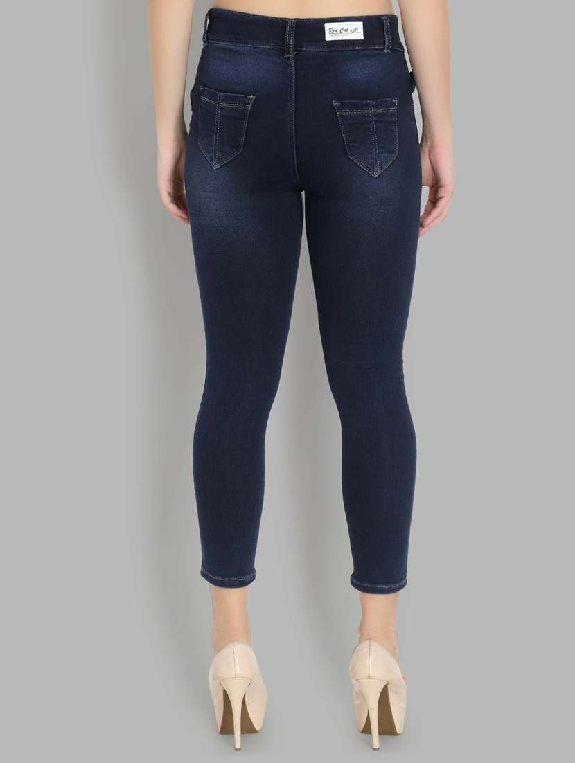 women high-rise blue skinny fit jean - 20980765 - Standard Image - 3