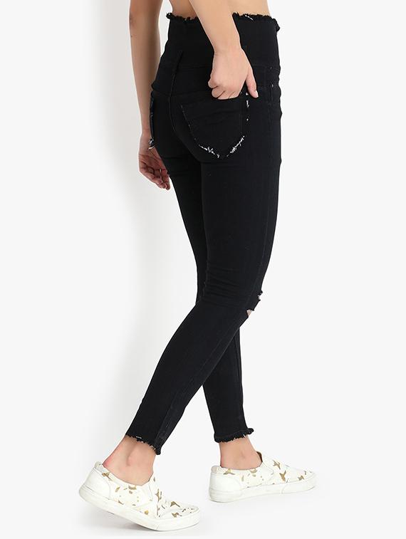 women high rise denim jeans - 20981387 - Standard Image - 3