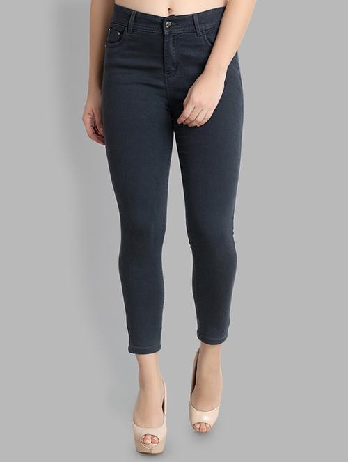 solid grey skinny fit jeans - 20981510 -  Standard Image - 0