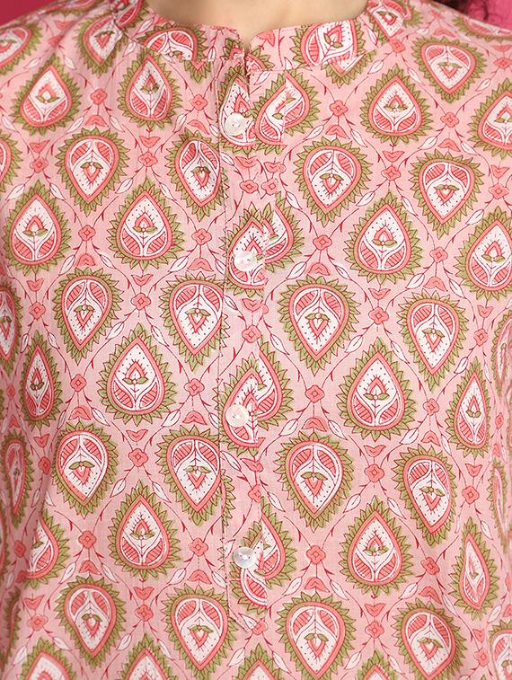 pink printed straight kurta - 20982343 - Standard Image - 5