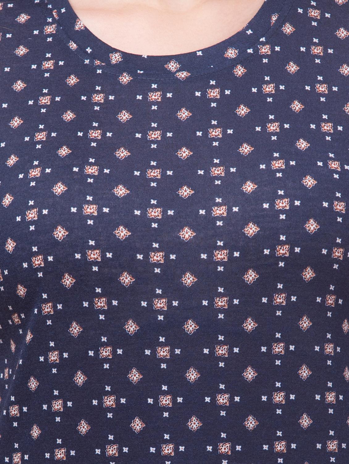 women printed round neck t-shirt - 20982400 - Standard Image - 3
