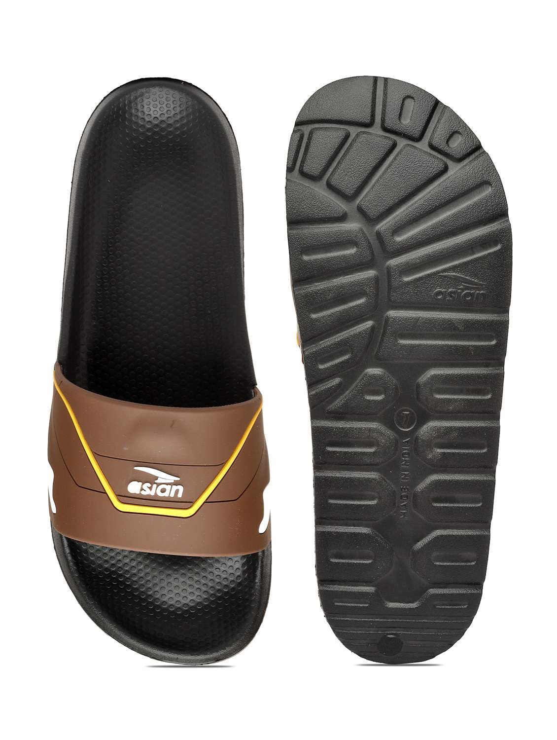 brown eva slip on slippers - 20982563 -  Standard Image - 3