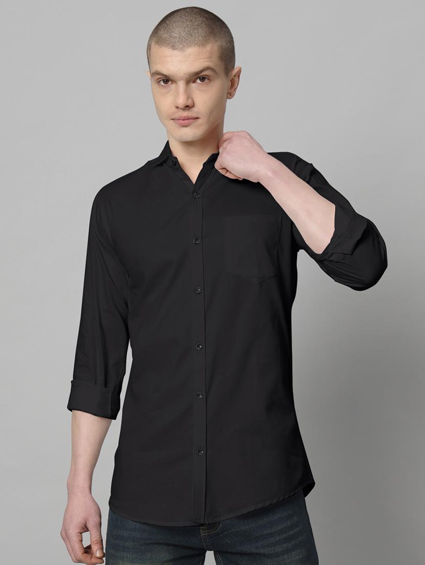 men long sleeved solid casual shirt - 20982687 - Zoom Image - 0