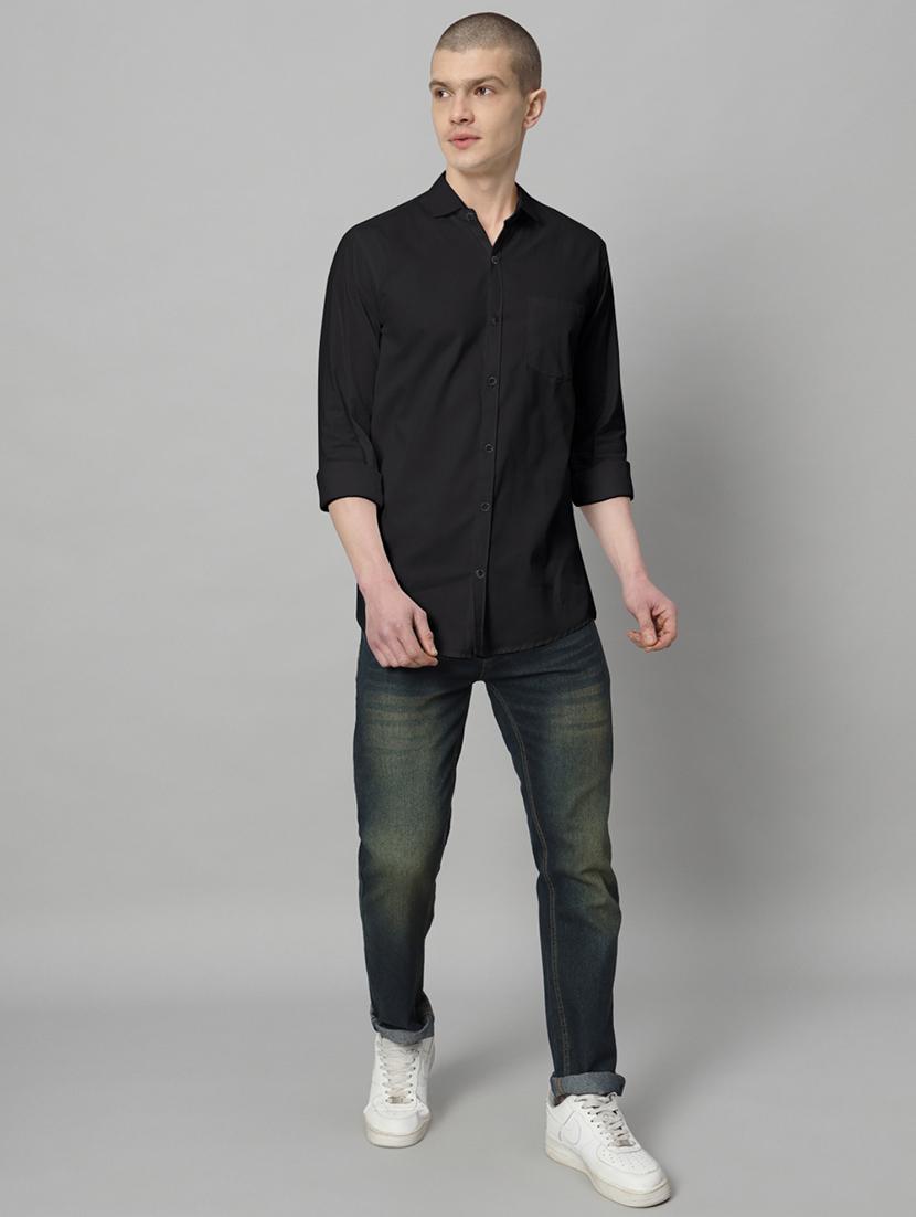 men long sleeved solid casual shirt - 20982687 - Standard Image - 3