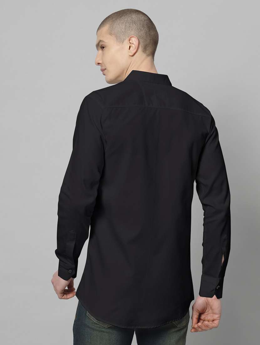men long sleeved solid casual shirt - 20982693 - Standard Image - 3