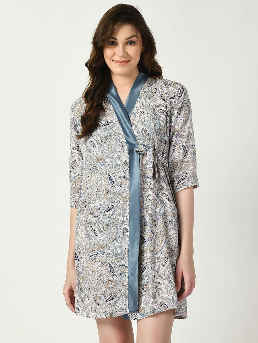 women paisley printed knee length nighty - 20982700 - Zoom Image - 0