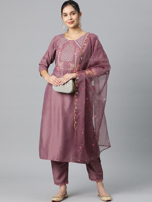 women kurta pant set with dupatta - 20983154 -  Standard Image - 0