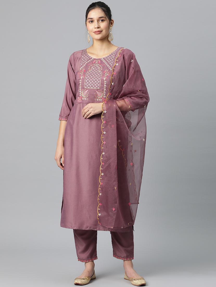 women kurta pant set with dupatta - 20983154 - Standard Image - 3