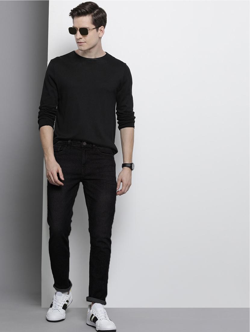 men solid mid rise cotton jeans - 20983214 - Standard Image - 3