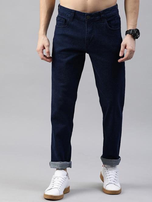 men solid mid rise cotton jeans - 20983216 - Standard Image - 0