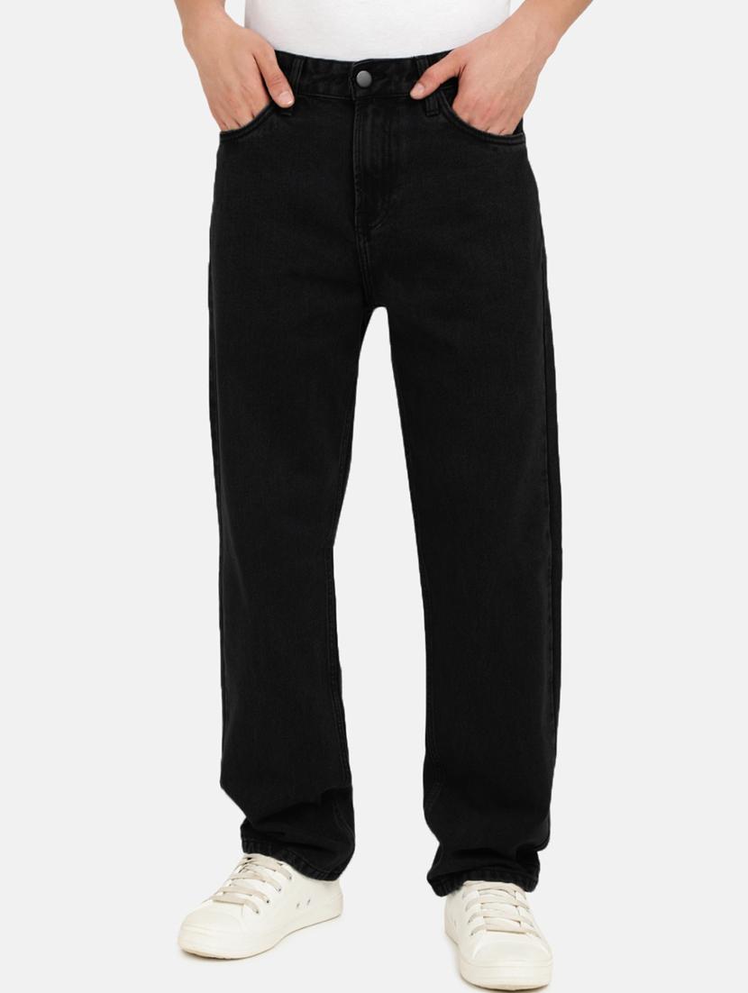 men solid mid rise cotton jeans