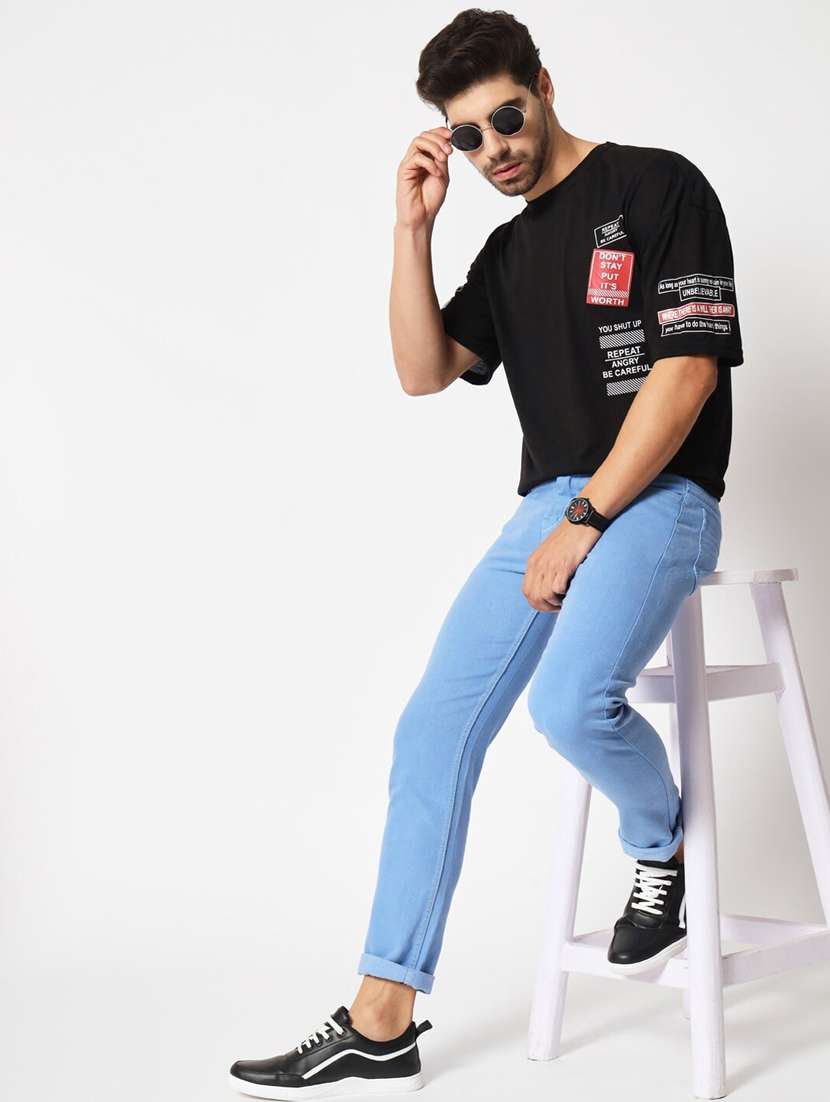 men solid mid rise cotton jeans - 20983219 -  Standard Image - 3