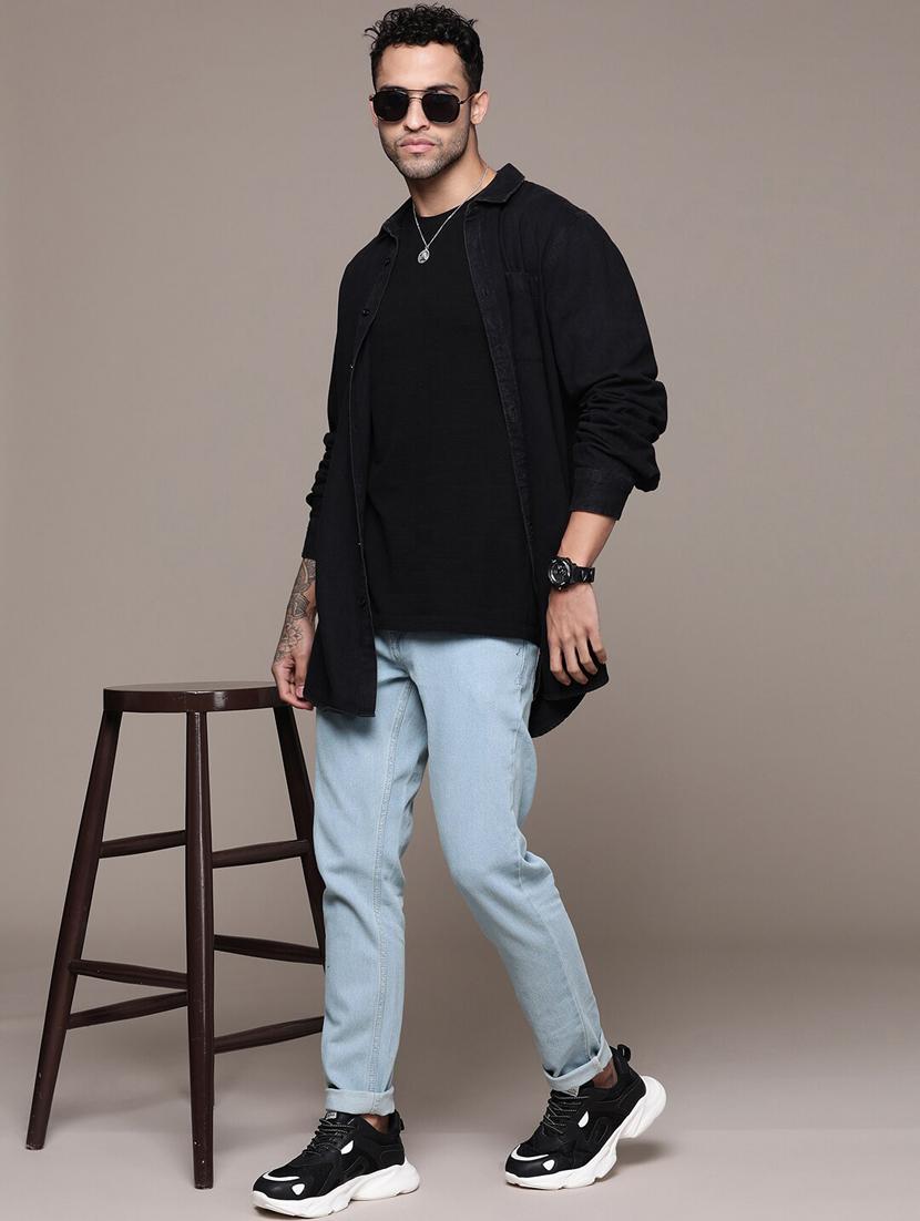 men solid mid rise cotton jeans - 20983227 - Standard Image - 3