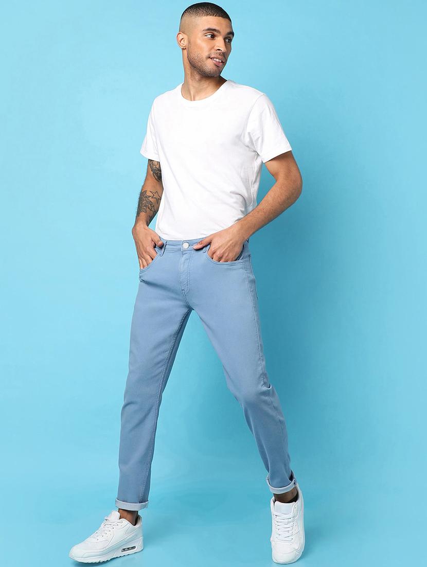 men solid mid rise cotton jeans - 20983231 - Standard Image - 3