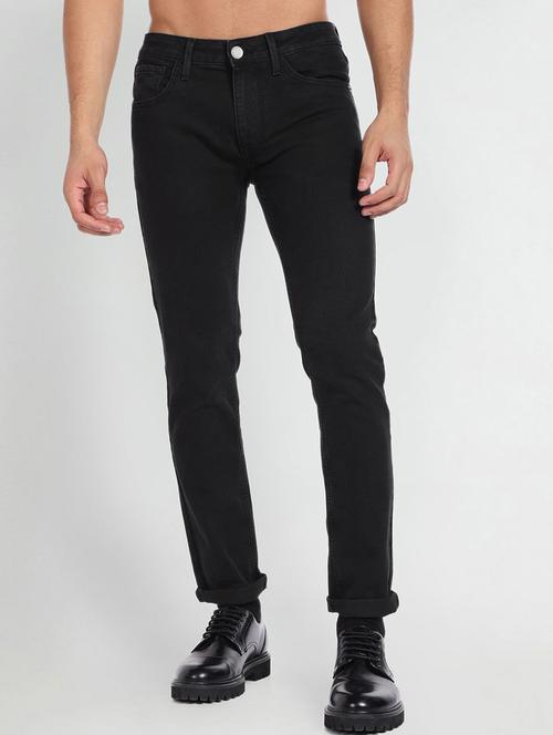 men solid mid rise cotton jeans - 20983242 -  Standard Image - 0
