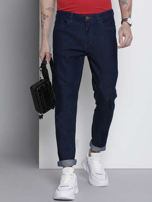 men solid mid rise cotton jeans - 20983248 -  Standard Image - 0