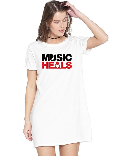 women round neck front print t-shirt - 20983703 - Standard Image - 0