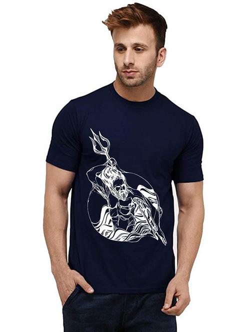 men round neck front print t-shirt - 20984377 -  Standard Image - 0