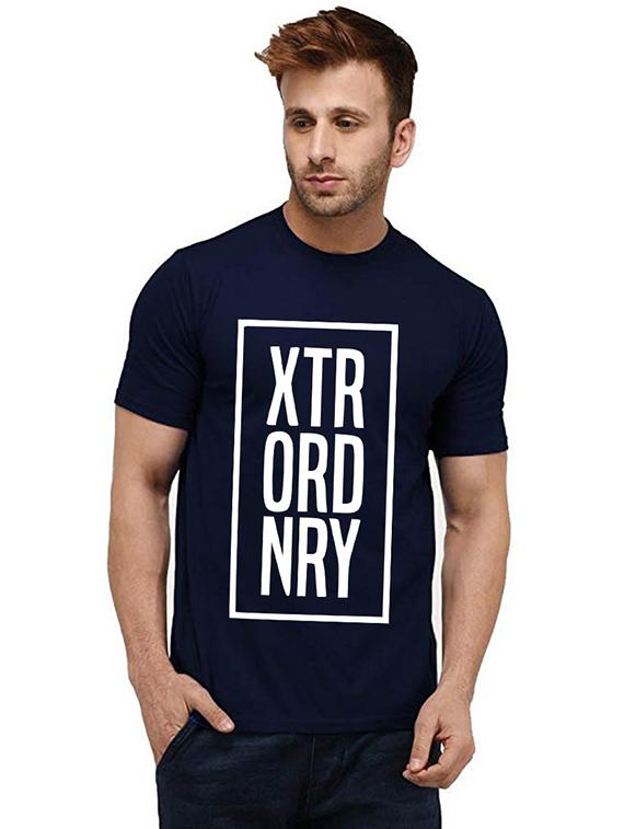 men round neck front print t-shirt - 20984411 - Zoom Image - 0