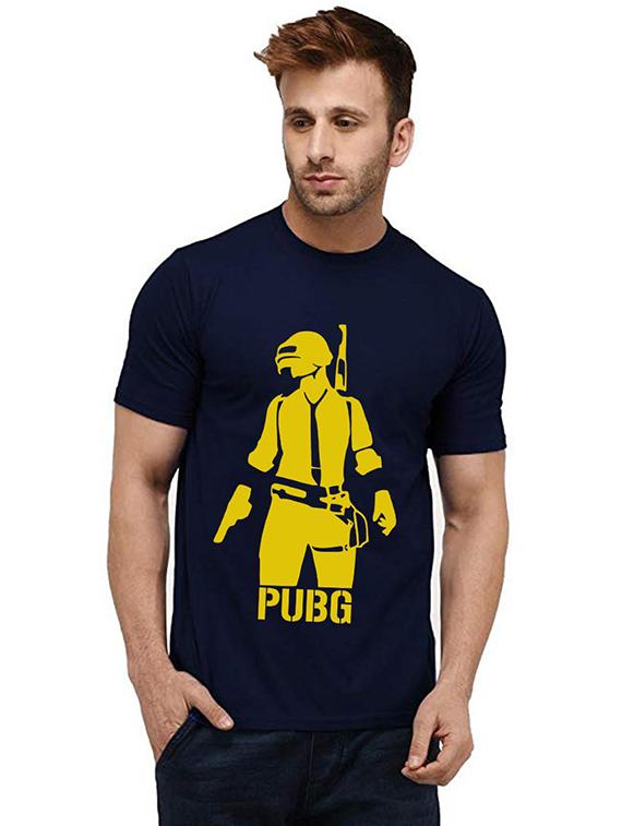 men round neck front printed t-shirt - 20984464 - Zoom Image - 0