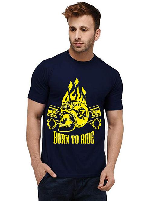 men round neck front print t-shirt - 20985068 - Standard Image - 0