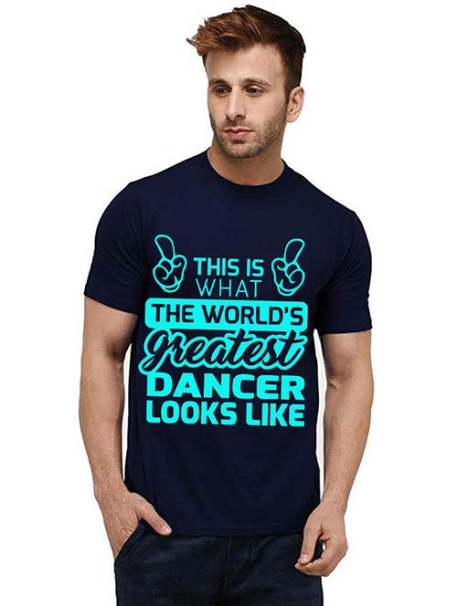 men round neck front print t-shirt - 20985299 - Standard Image - 0