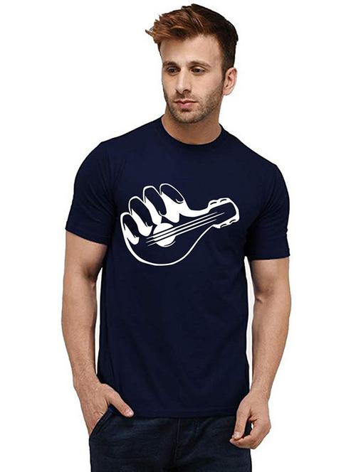 men chest print round neck t-shirt - 20985355 -  Standard Image - 0