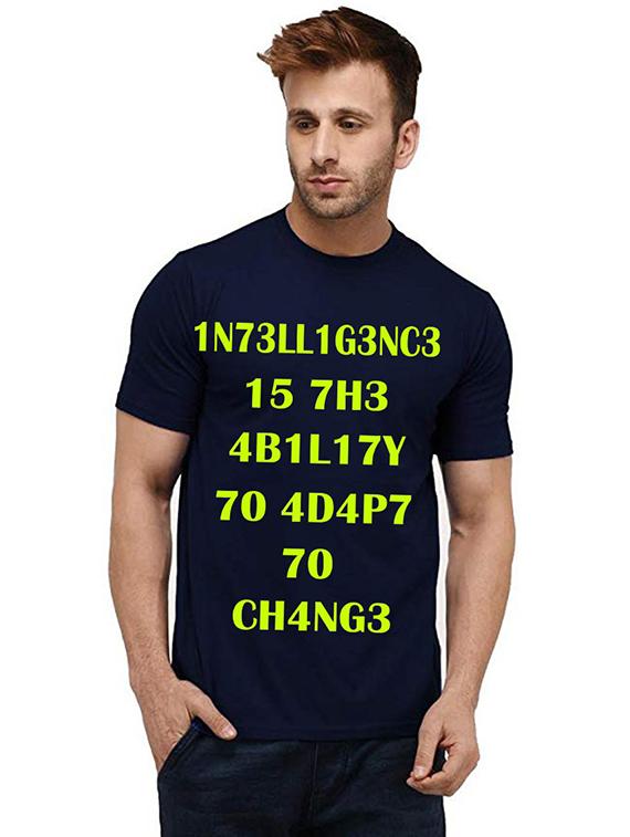 men front print round neck t-shirt - 20985468 - Zoom Image - 0