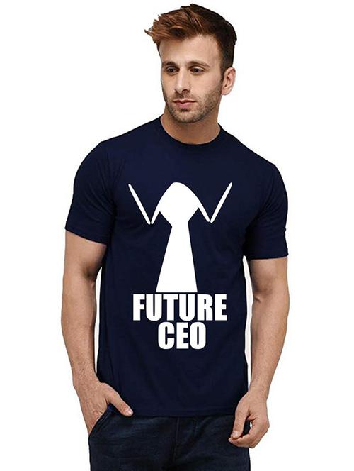 men round neck front print t-shirt - 20985686 - Standard Image - 0
