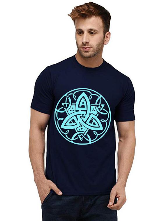 men round neck front print t-shirt - 20985831 - Zoom Image - 0